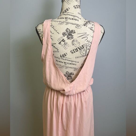 NWT Show Me Your Mumu Kendall Maxi Dress Dust Blush Crisp Light Pink Bridesmaid - Picture 6 of 9